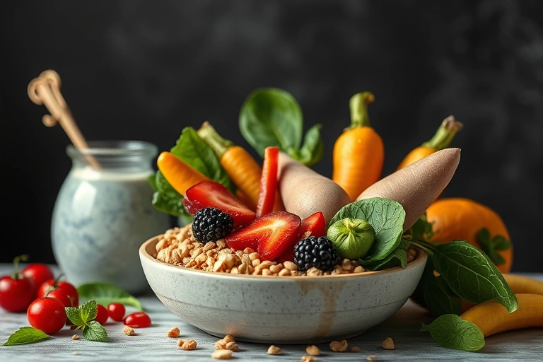 Conceitos visuais relacionados a Sustainable Superfoods: How 2025 Trends Influence Women's Nutritional Choices for Glow