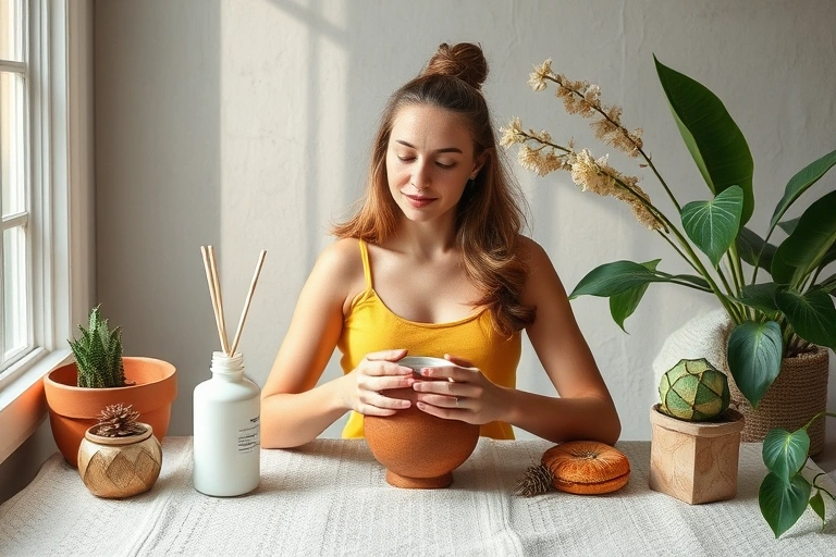 Conceitos visuais relacionados a Sustainable Self-Care: Eco-Friendly Practices for Busy Women in a Changing World